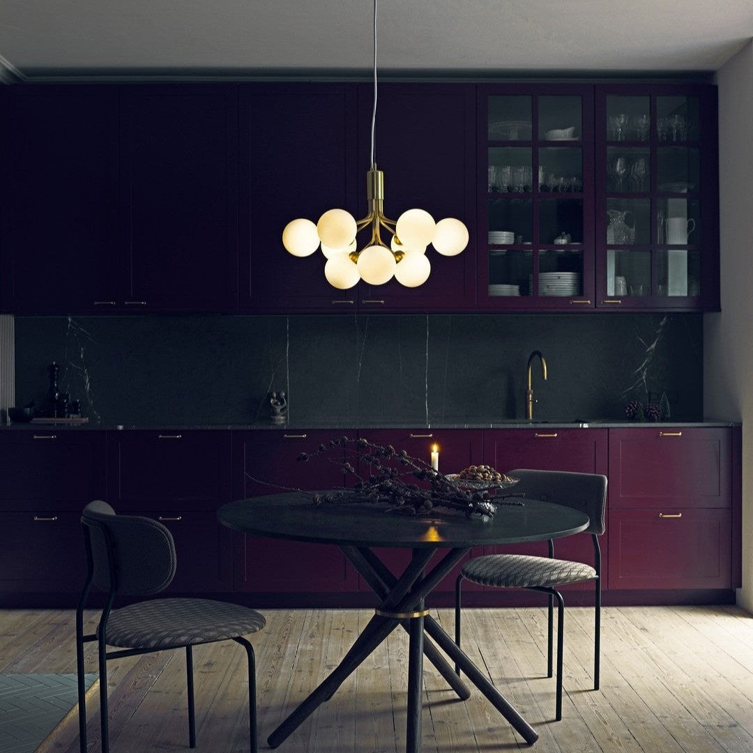Aurora Glass Sphere Cluster Chandelier