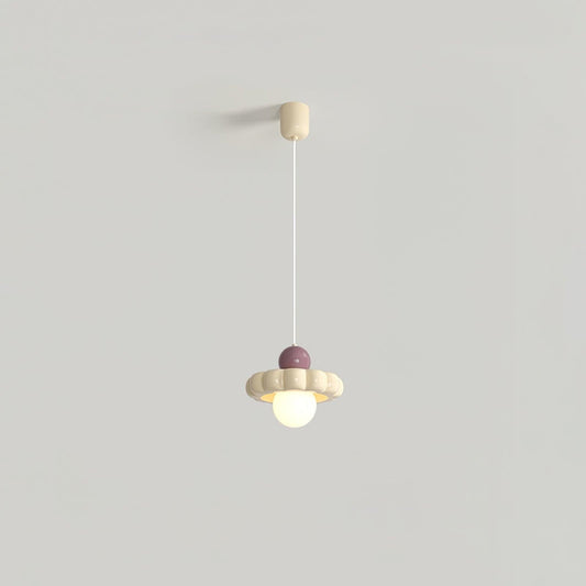 Cream Cloud Woven Pendant Light