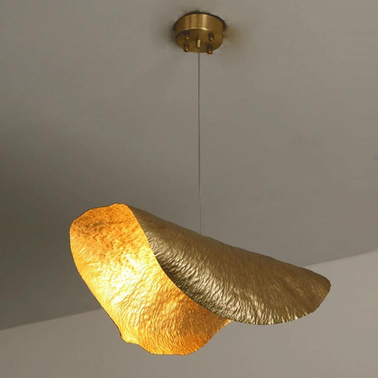 Hammered Brass Statement Pendant Light
