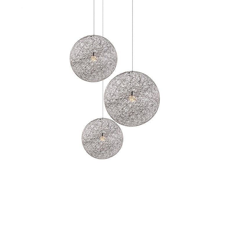 Spherical Woven Modern Pendant Light