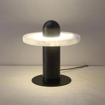 Alabaster Comet Sculpted Table Lamp