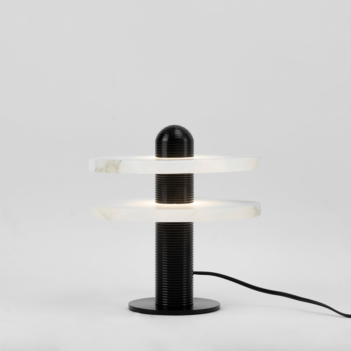 Alabaster Comet Sculpted Table Lamp