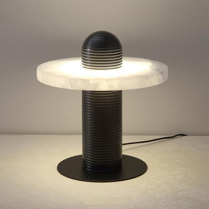 Alabaster Comet Sculpted Table Lamp