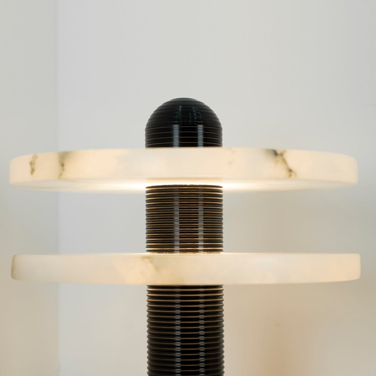 Alabaster Comet Sculpted Table Lamp