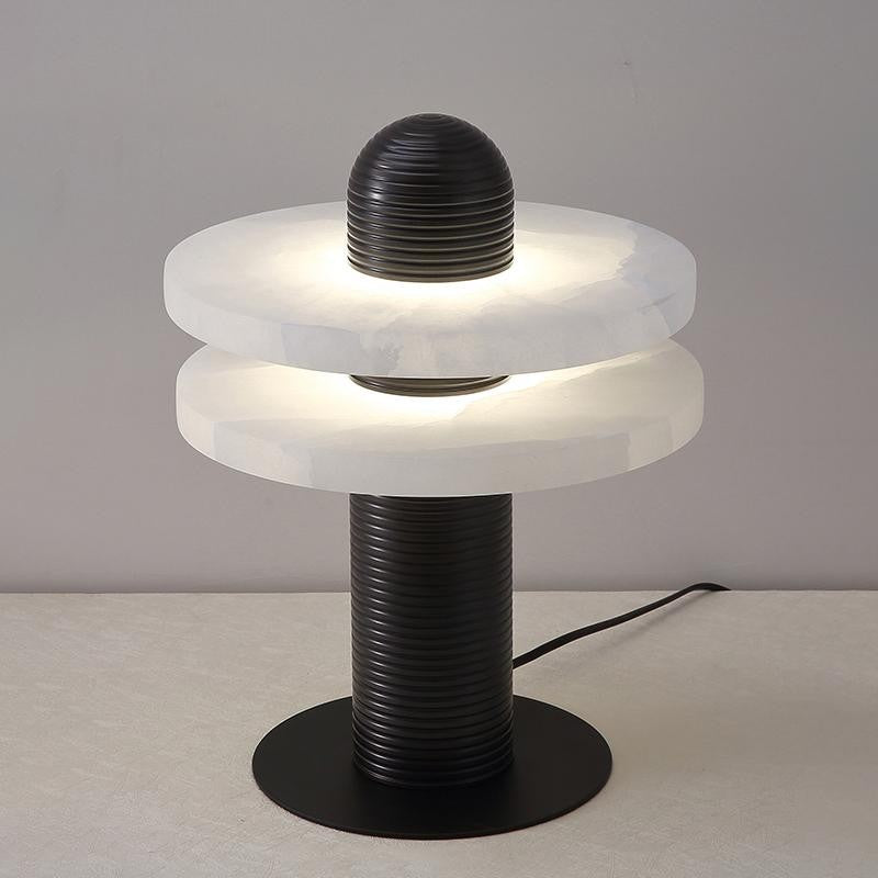 Alabaster Comet Sculpted Table Lamp