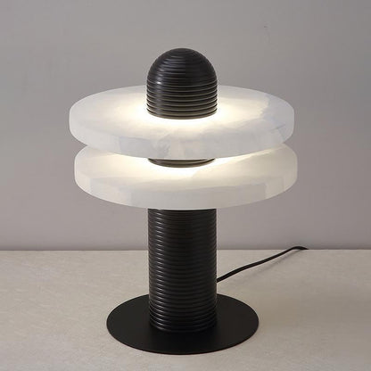 Alabaster Comet Sculpted Table Lamp