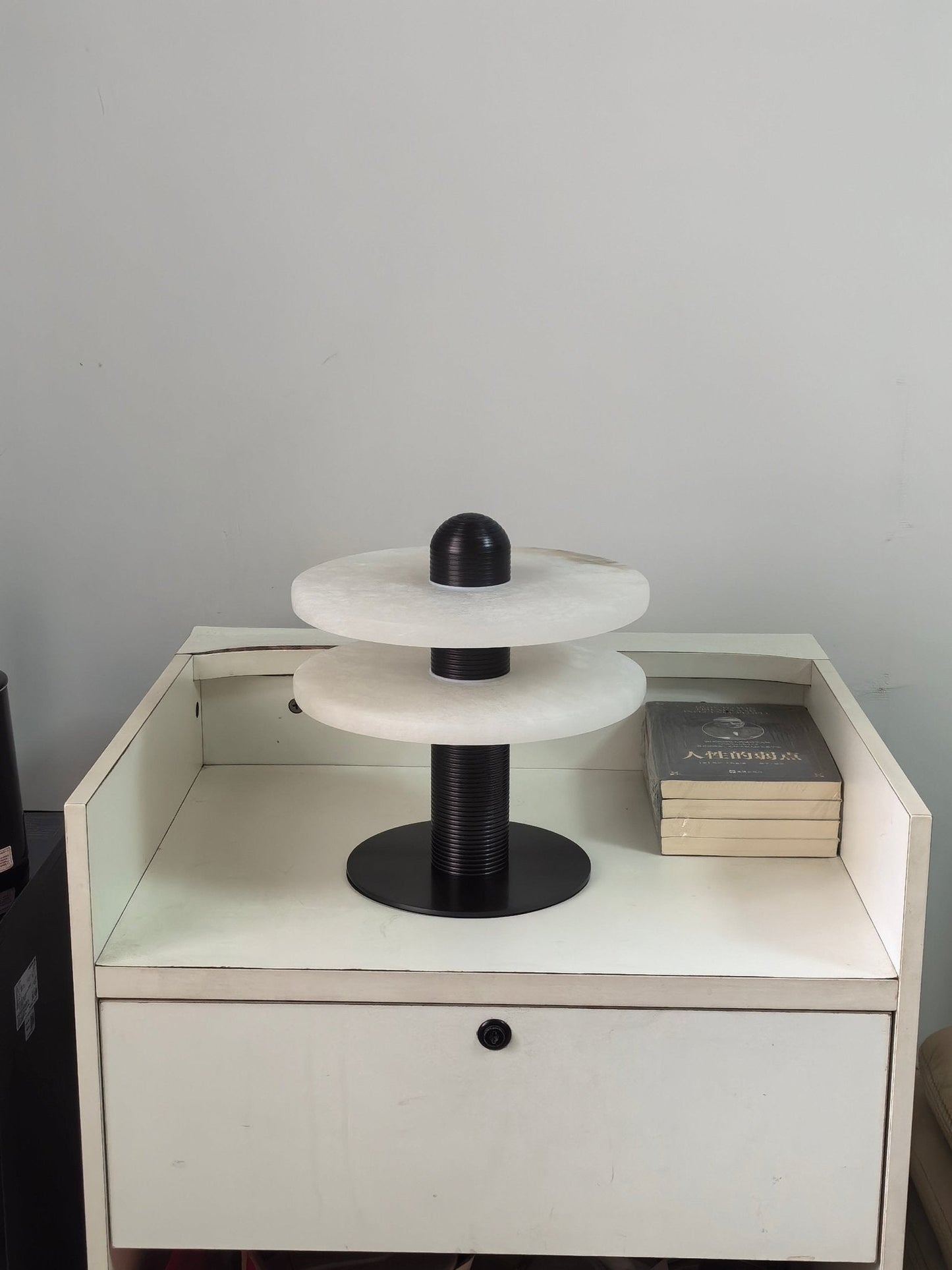 Alabaster Comet Sculpted Table Lamp
