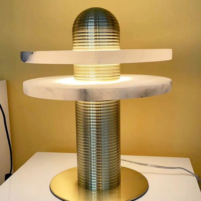 Alabaster Comet Sculpted Table Lamp
