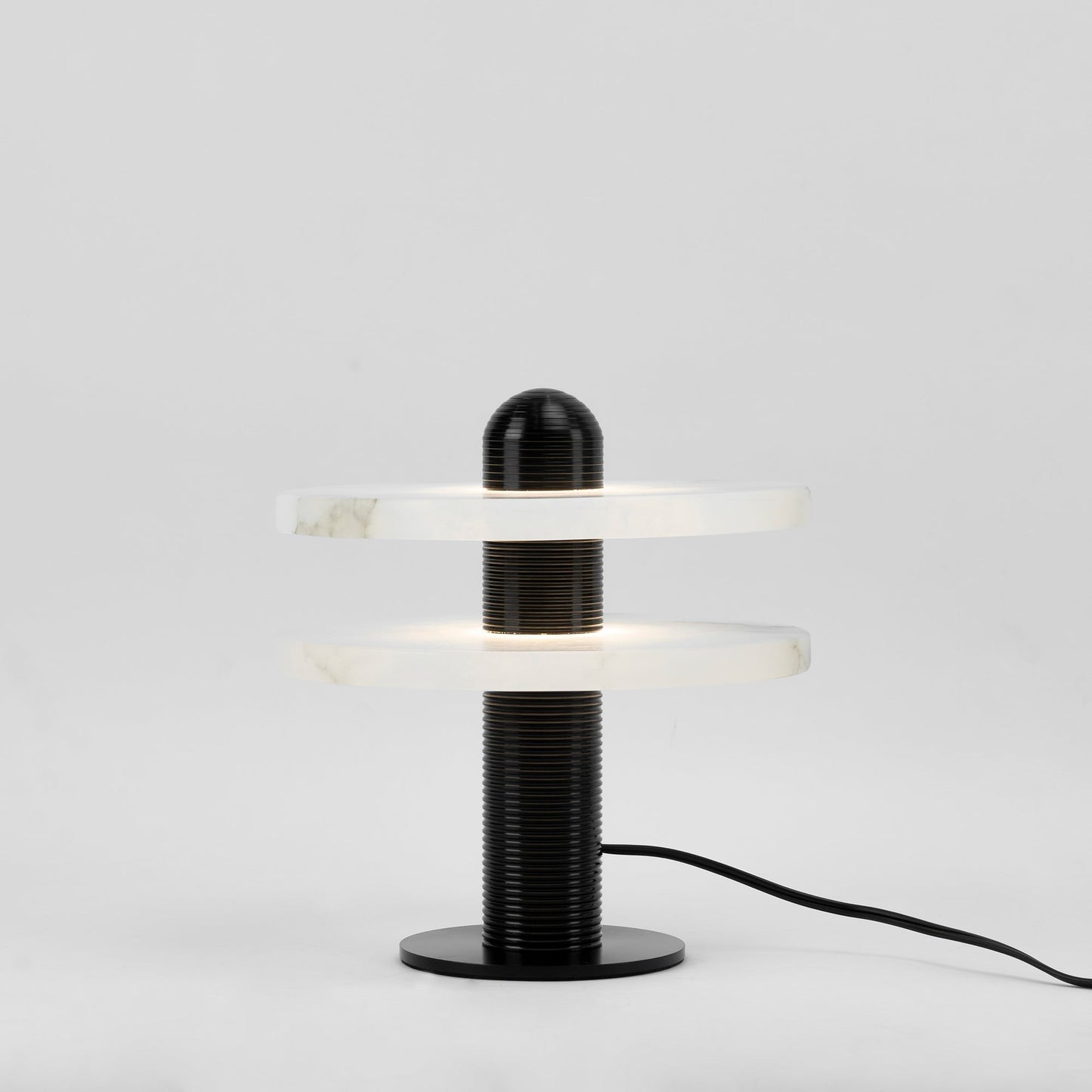 Alabaster Comet Sculpted Table Lamp