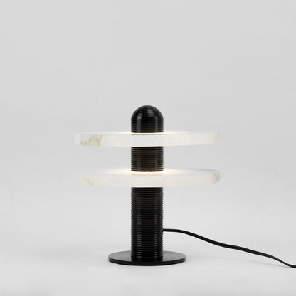 Alabaster Comet Sculpted Table Lamp