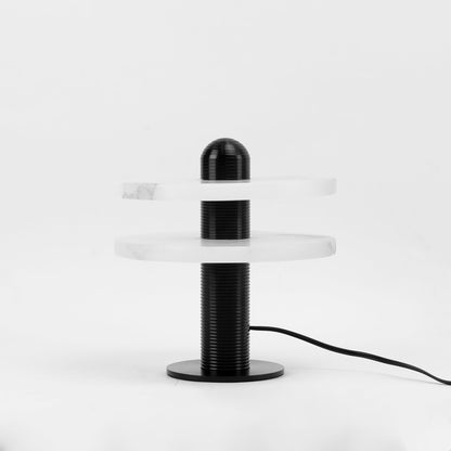 Alabaster Comet Sculpted Table Lamp