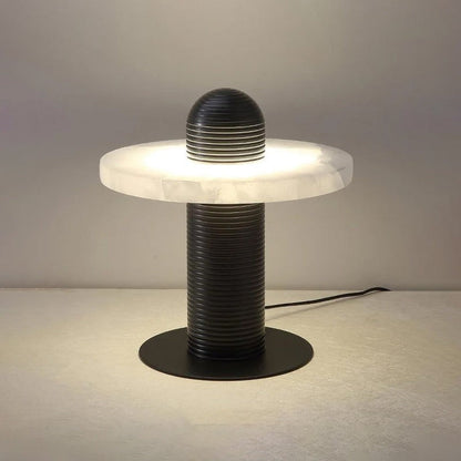 Alabaster Comet Sculpted Table Lamp
