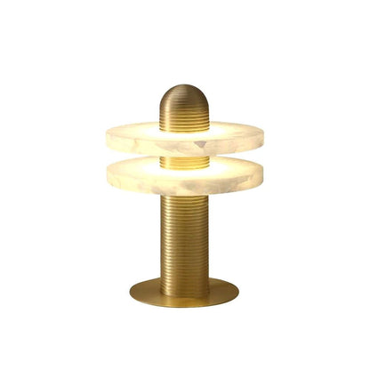 Alabaster Comet Sculpted Table Lamp