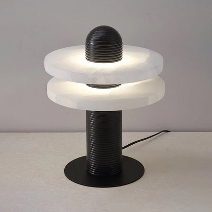 Alabaster Comet Sculpted Table Lamp