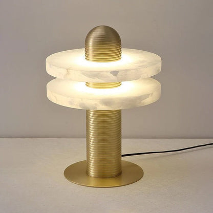 Alabaster Comet Sculpted Table Lamp