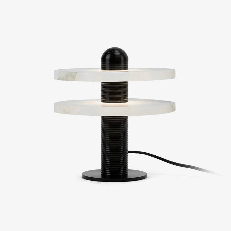 Alabaster Comet Sculpted Table Lamp