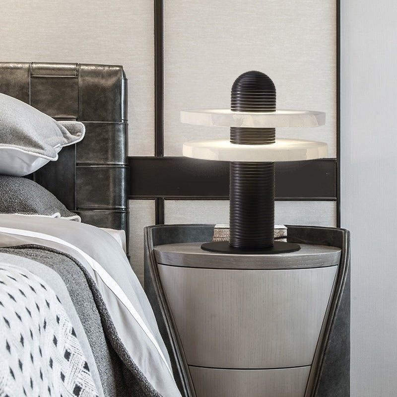Alabaster Comet Sculpted Table Lamp