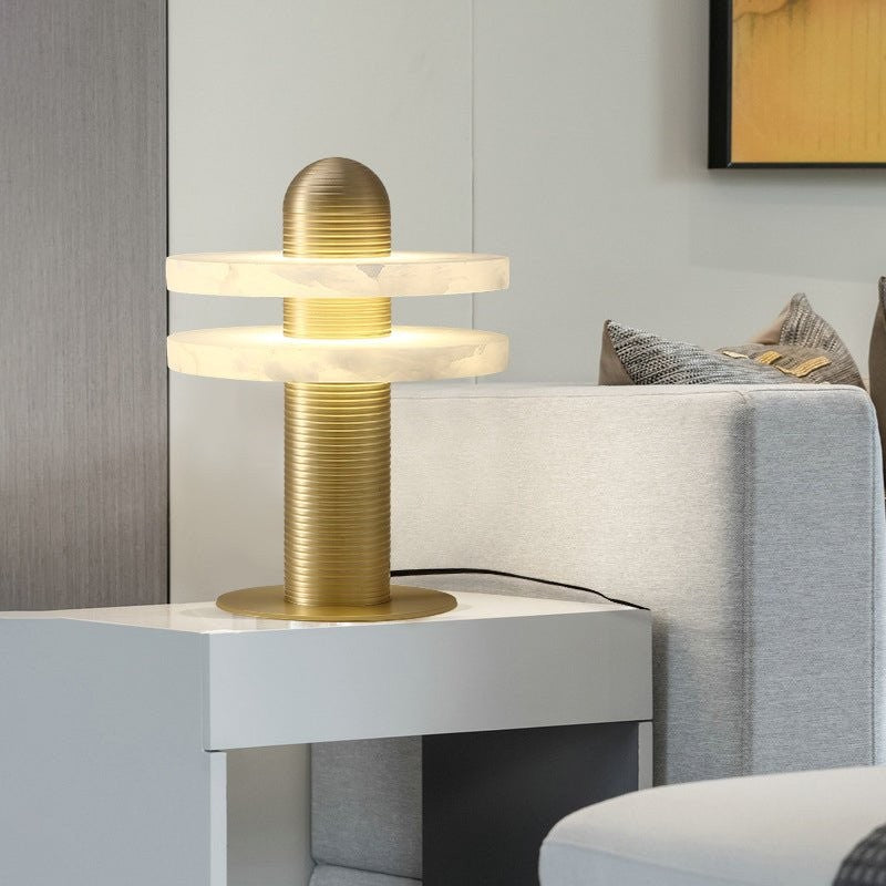 Alabaster Comet Sculpted Table Lamp