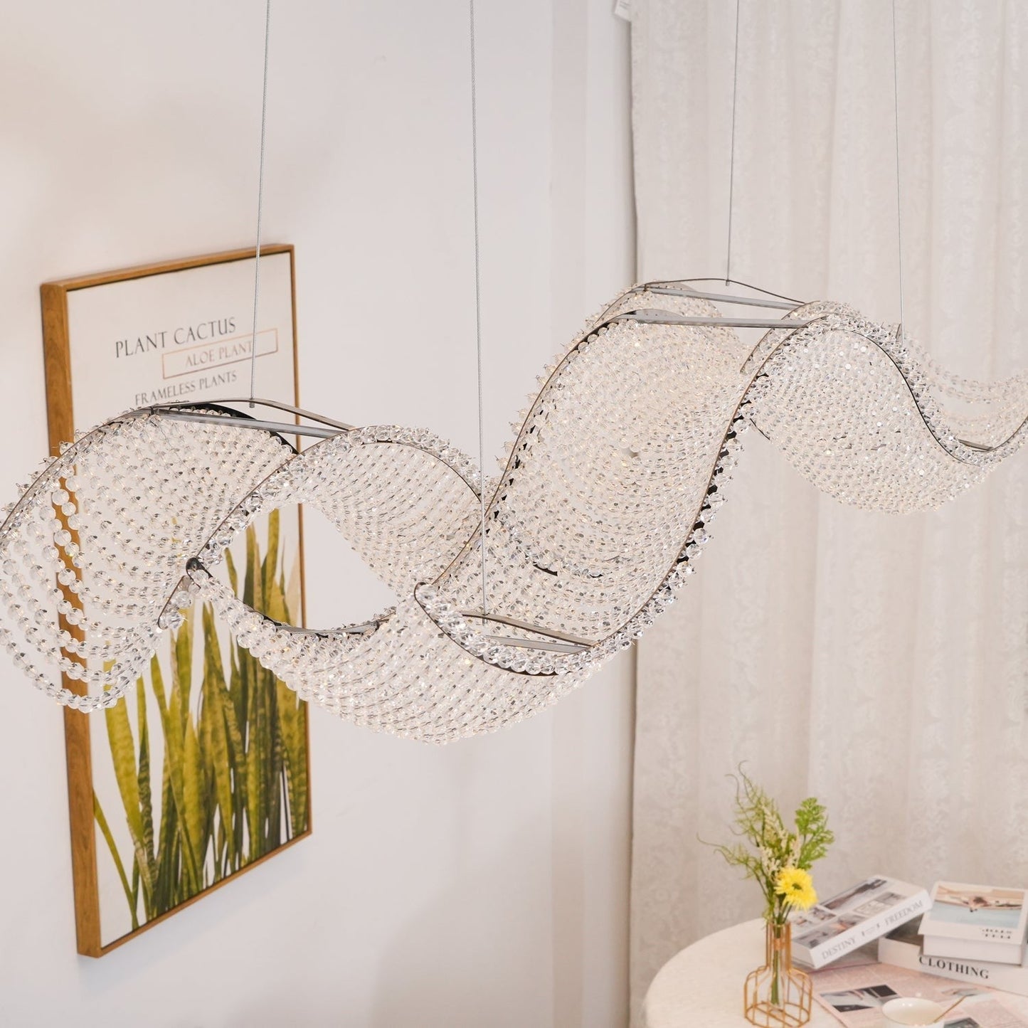 Alon Crystal Linear Chandelier