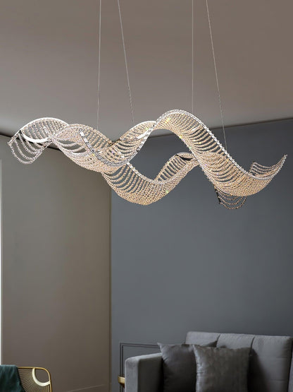 Alon Crystal Linear Chandelier