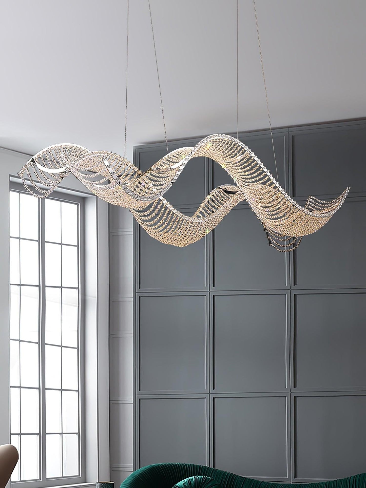 Alon Crystal Linear Chandelier