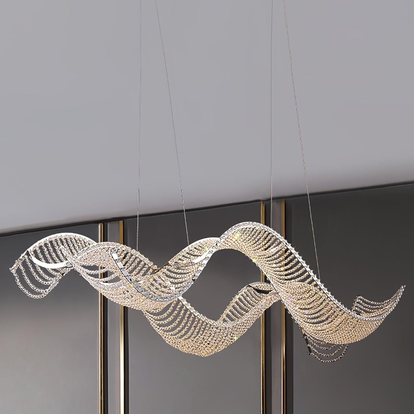 Alon Crystal Linear Chandelier