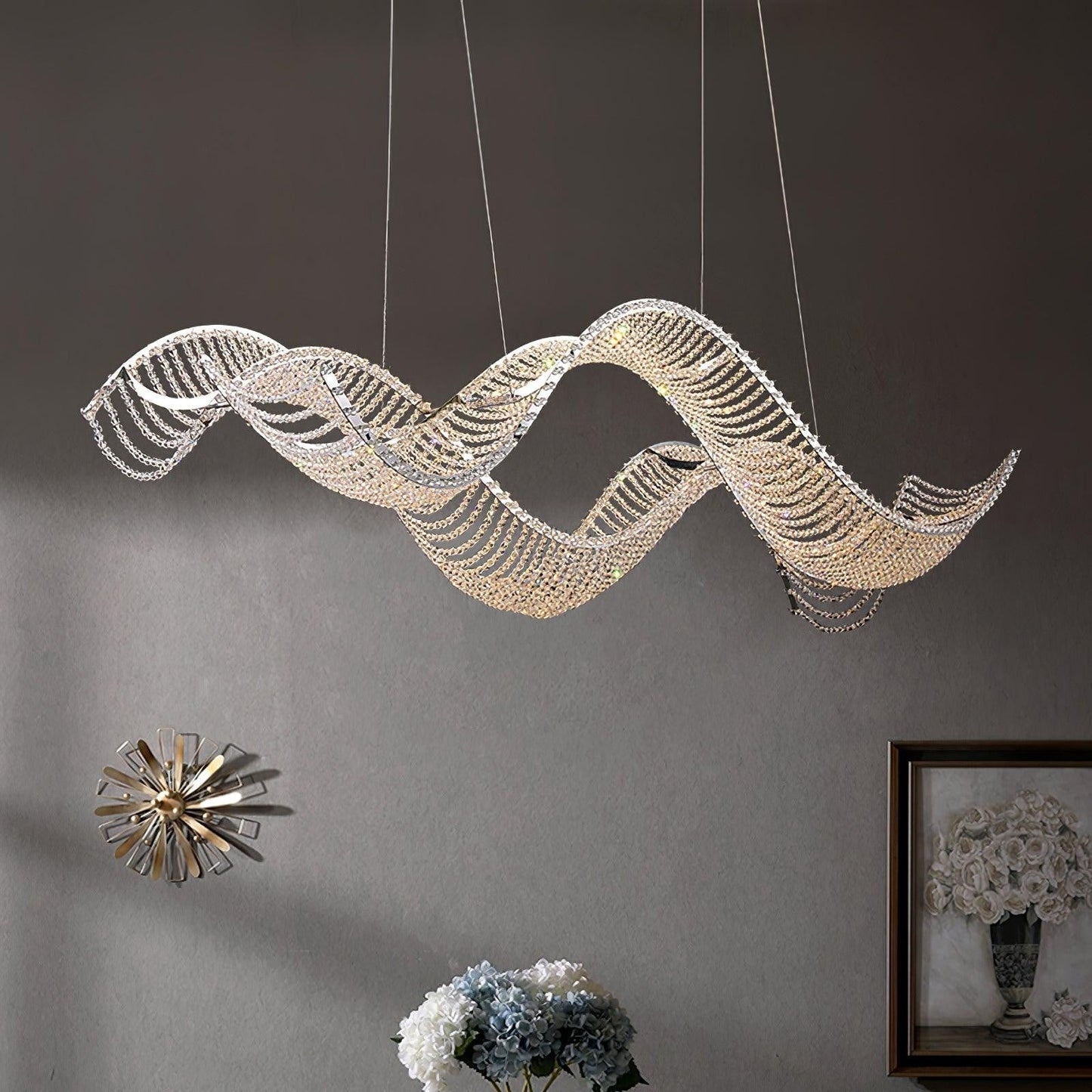 Alon Crystal Linear Chandelier