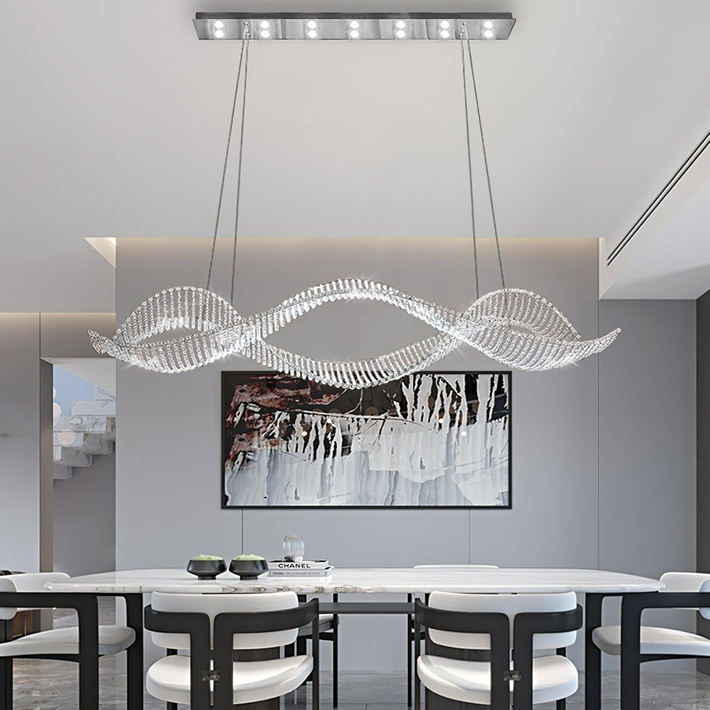 Alon Crystal Linear Chandelier