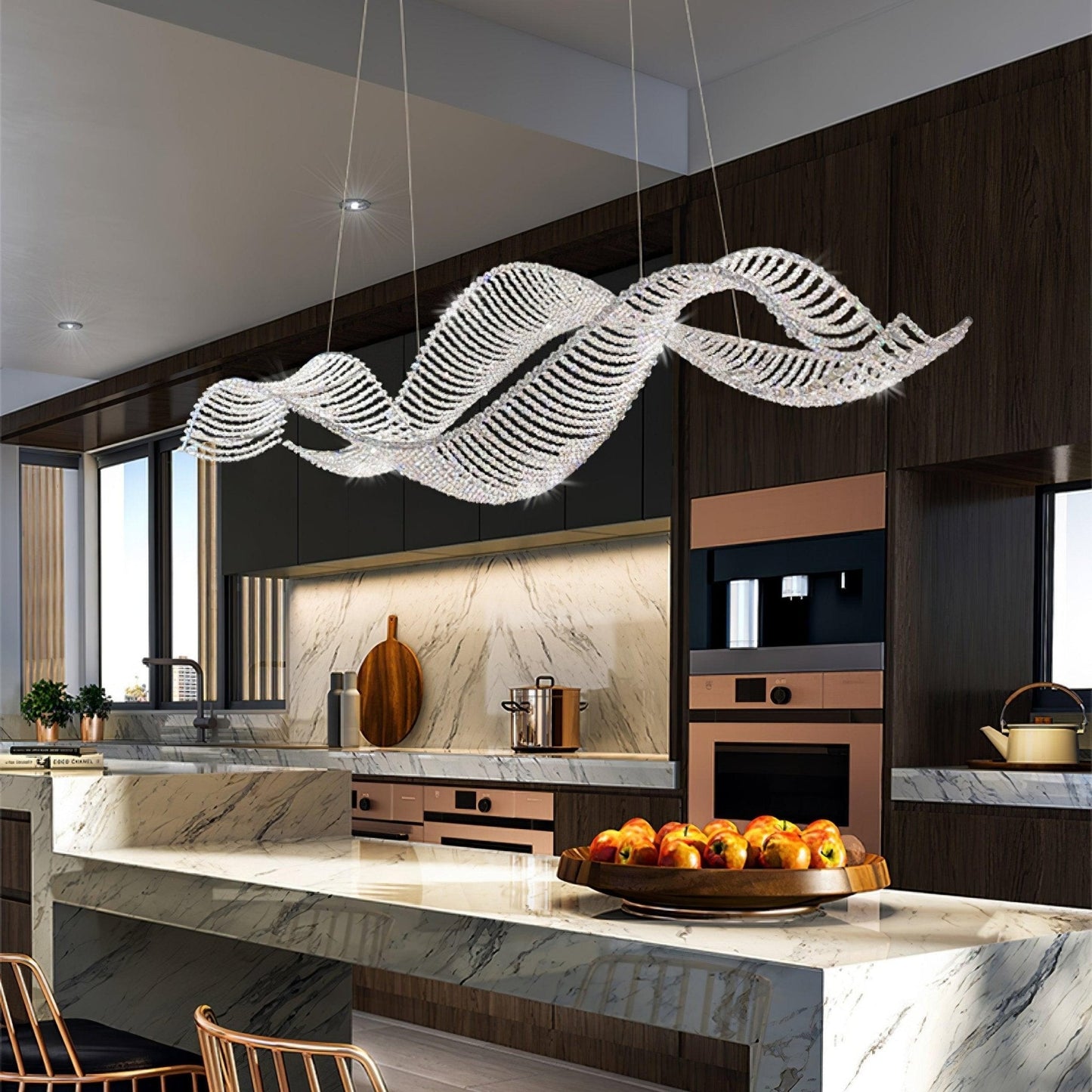 Alon Crystal Linear Chandelier