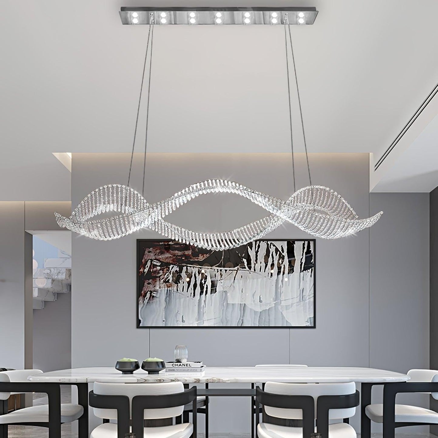 Alon Crystal Linear Chandelier