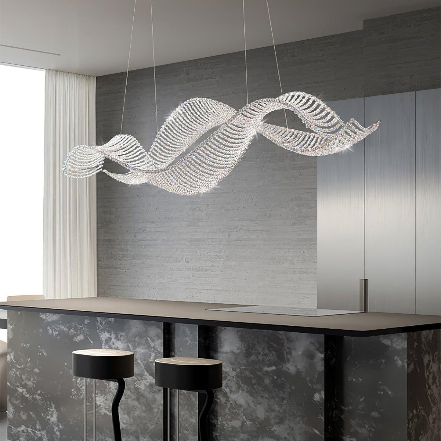 Alon Crystal Linear Chandelier