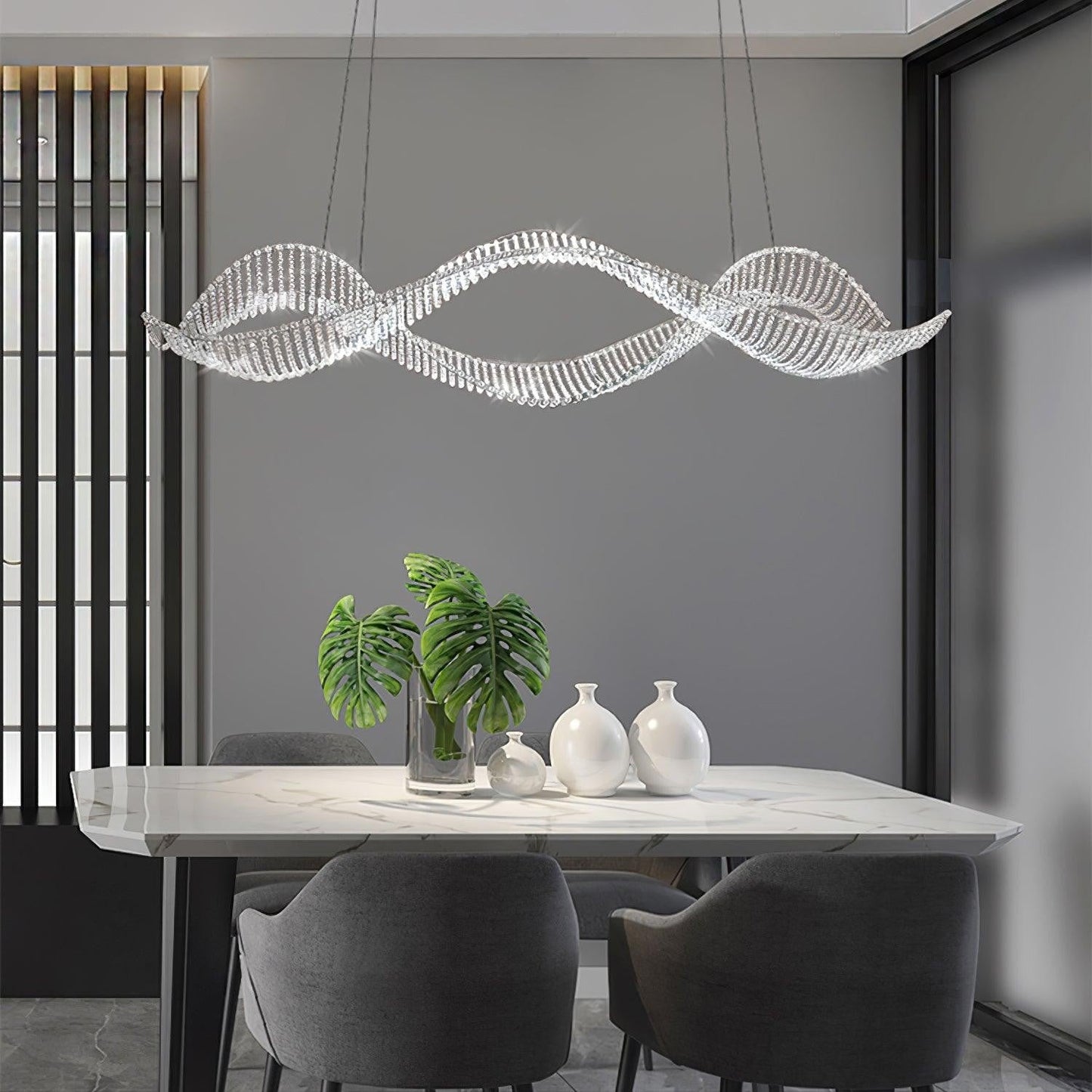 Alon Crystal Linear Chandelier