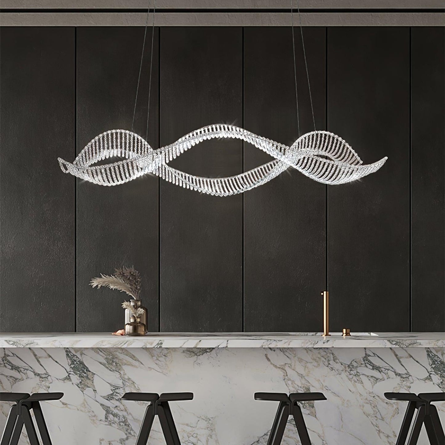 Alon Crystal Linear Chandelier