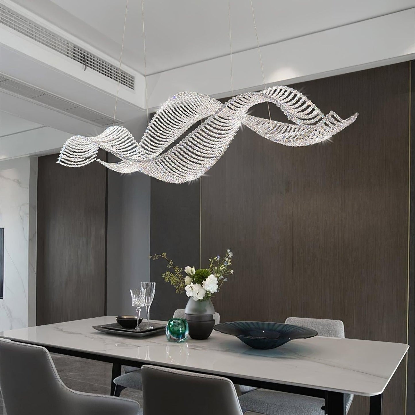 Alon Crystal Linear Chandelier