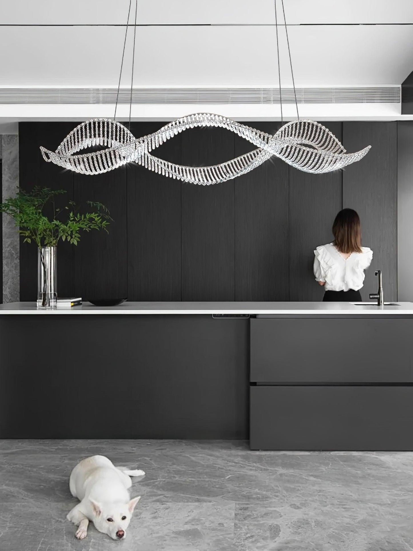 Alon Crystal Linear Chandelier