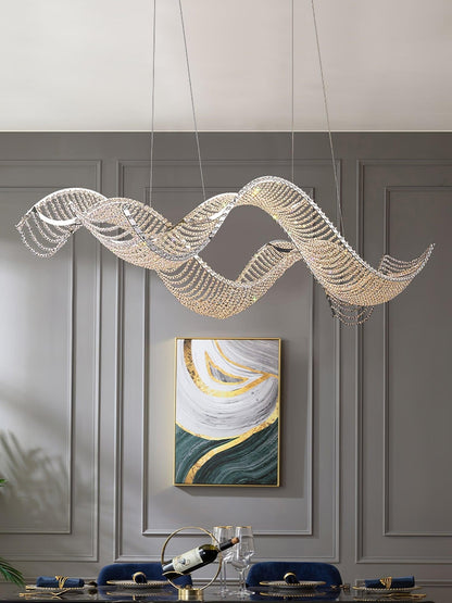Alon Crystal Linear Chandelier