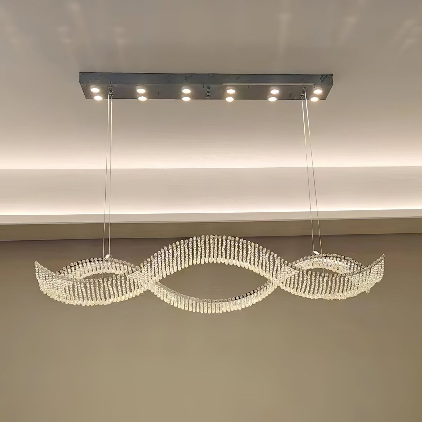 Alon Crystal Linear Chandelier
