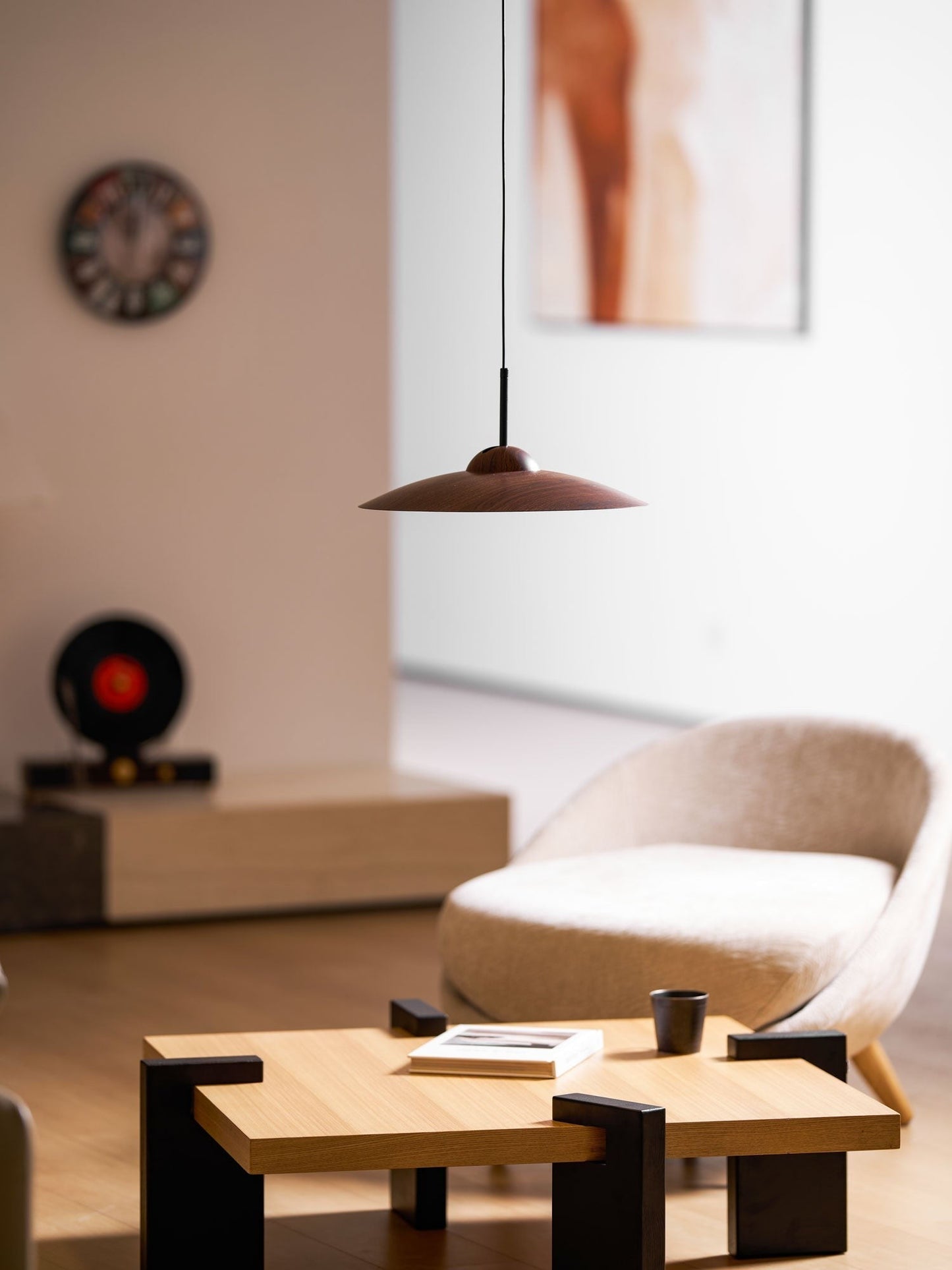 Arcadian Walnut Dome Pendant Light