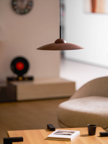 Arcadian Walnut Dome Pendant Light