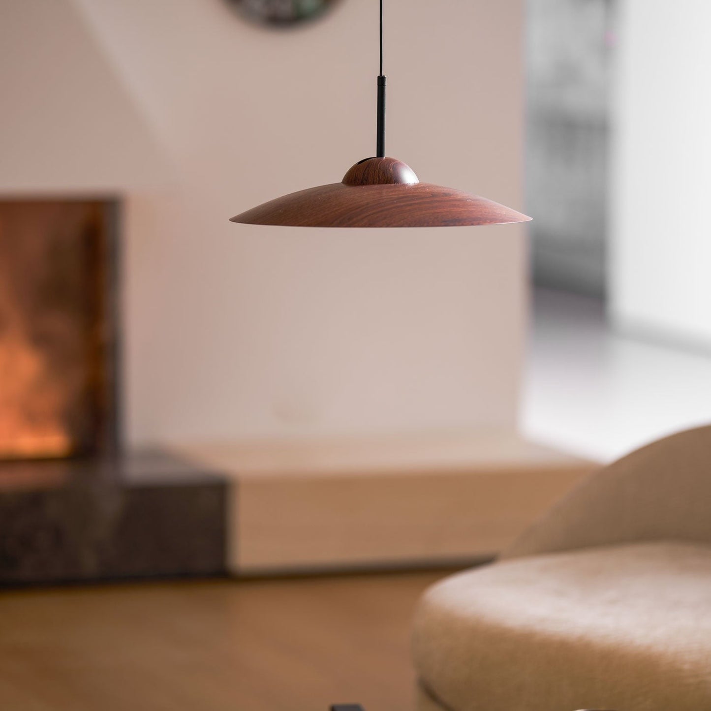 Arcadian Walnut Dome Pendant Light