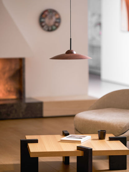 Arcadian Walnut Dome Pendant Light