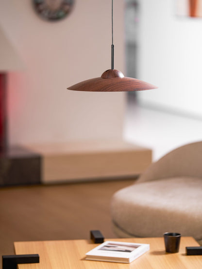 Arcadian Walnut Dome Pendant Light