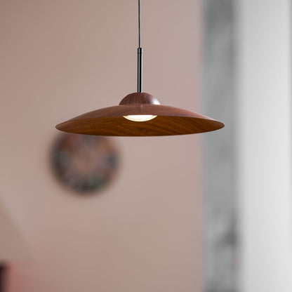 Arcadian Walnut Dome Pendant Light