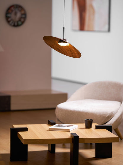 Arcadian Walnut Dome Pendant Light