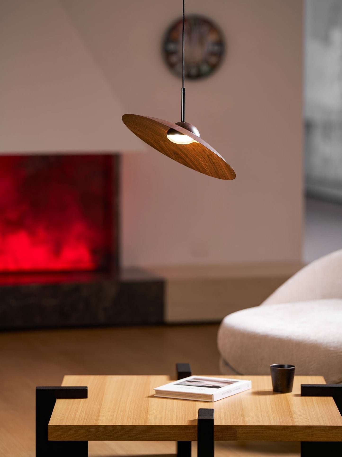 Arcadian Walnut Dome Pendant Light