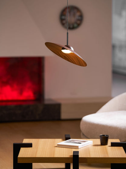 Arcadian Walnut Dome Pendant Light