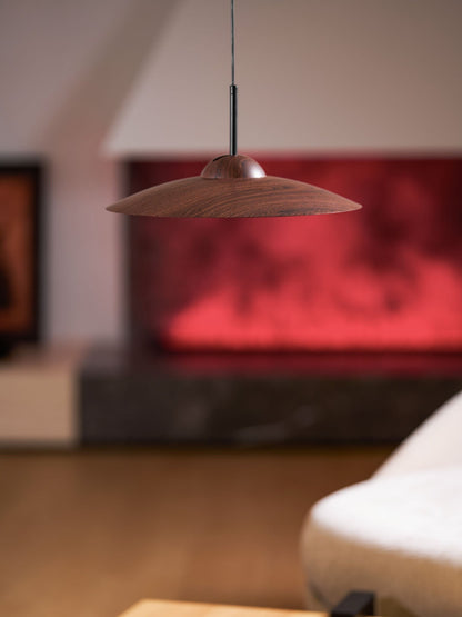 Arcadian Walnut Dome Pendant Light