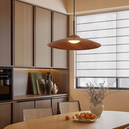 Arcadian Walnut Dome Pendant Light