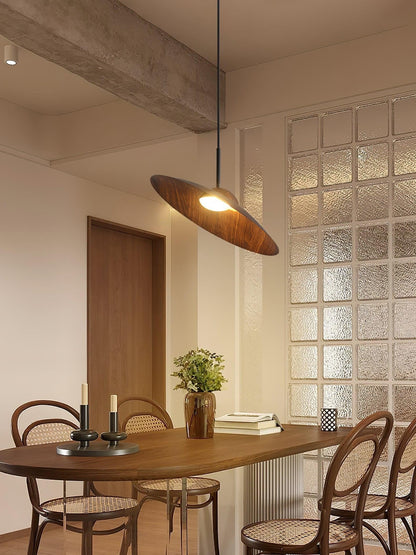 Arcadian Walnut Dome Pendant Light