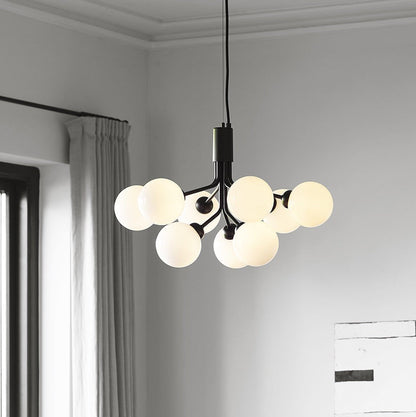 Aurora Glass Sphere Cluster Chandelier